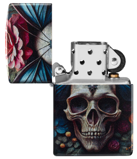 Zippo Feuerzeug - Floral Skull