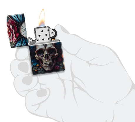 Zippo Feuerzeug - Floral Skull