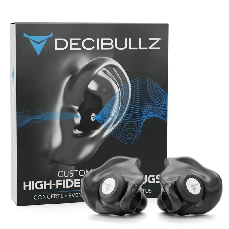 Decibullz - High-Fidelity Earplugs Gehörschutzstöpsel schwarz (SNR=19db)