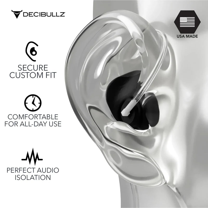 Decibullz - Surveillance Earpieces + Isolation Gehörschutz schwarz