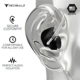 Decibullz - Surveillance Earpieces + Isolation Gehörschutz schwarz