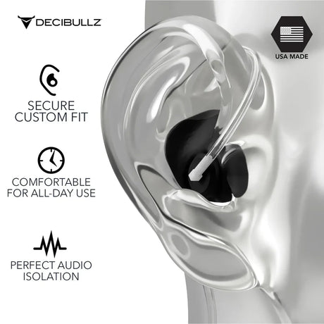 Decibullz - Surveillance Earpieces + Isolation Gehörschutz schwarz