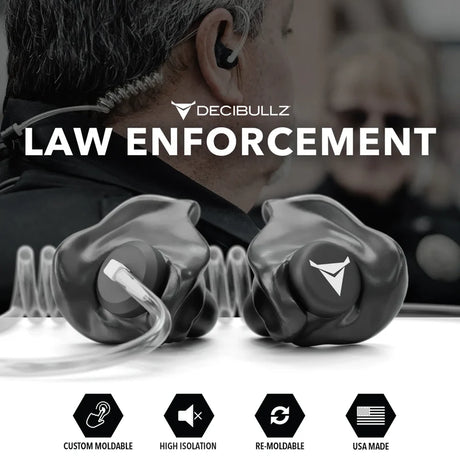 Decibullz - Surveillance Earpieces + Isolation Gehörschutz schwarz