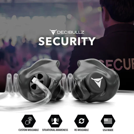 Decibullz - Surveillance Earpieces + Awareness Gehörschutz schwarz