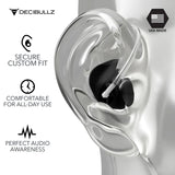 Decibullz - Surveillance Earpieces + Awareness Gehörschutz schwarz
