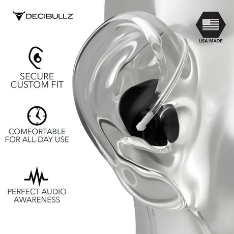 Decibullz - Surveillance Earpieces + Awareness Gehörschutz schwarz