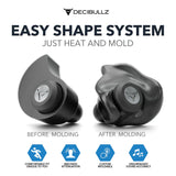 Decibullz - Custom Molded Professional High-Fidelity Filter Gehörschutz schwarz (SNR=15db)