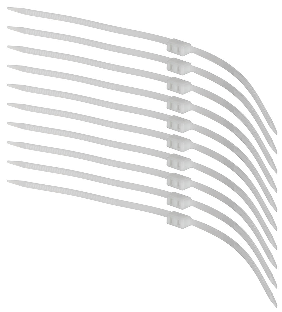 Kunststoffhandschellen, 10 St./Pack, 70 x 1,2 cm, weiss