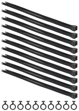 Kunststoffhandschellen, 10 St./P.,55 x 1,25cm, schwarz