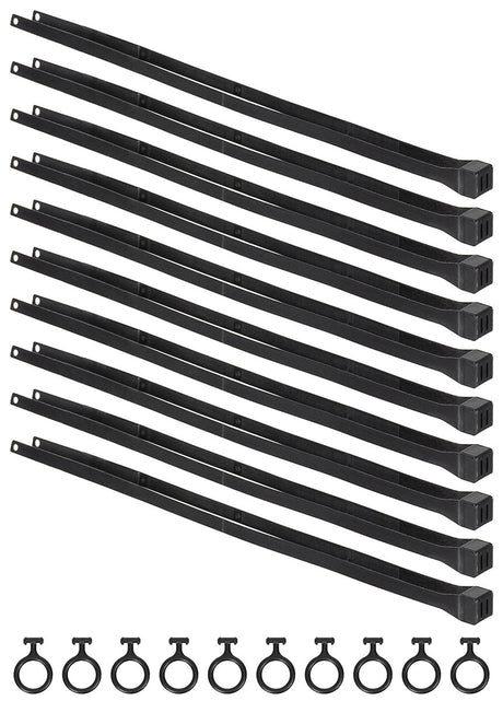 Kunststoffhandschellen, 10 St./P.,55 x 1,25cm, schwarz