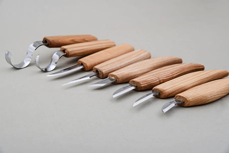BeaverCraft - S08 Holzschnitz-Set mit 8 Messern
