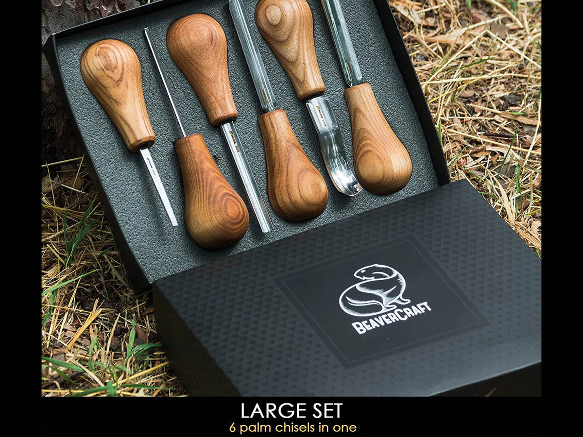 BeaverCraft - SC05 Handhobel-Set mit 6 Handmeisseln