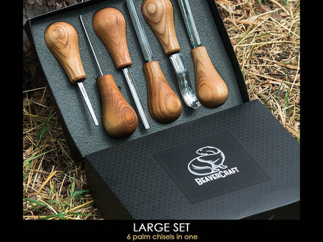 BeaverCraft - SC05 Handhobel-Set mit 6 Handmeisseln