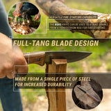 BeaverCraft - BSH3 Bushcraft-Messer mit Lederscheide (Kohlenstoffstahl)