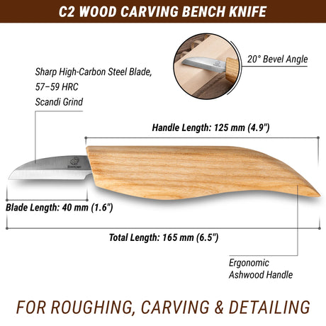BeaverCraft - C2 Tischschnitzmesser