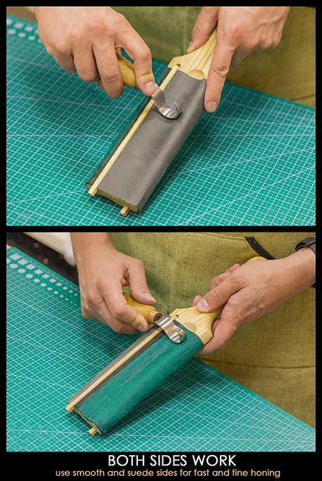 BeaverCraft - LS5P1 Doppelseitiger Paddelstreichriemen für Löffelmesser