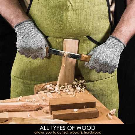 BeaverCraft - DK1S Zugmesser mit Lederscheide