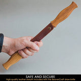 BeaverCraft - DK1S Zugmesser mit Lederscheide