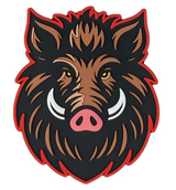 Klettabzeichen Wild boar - color