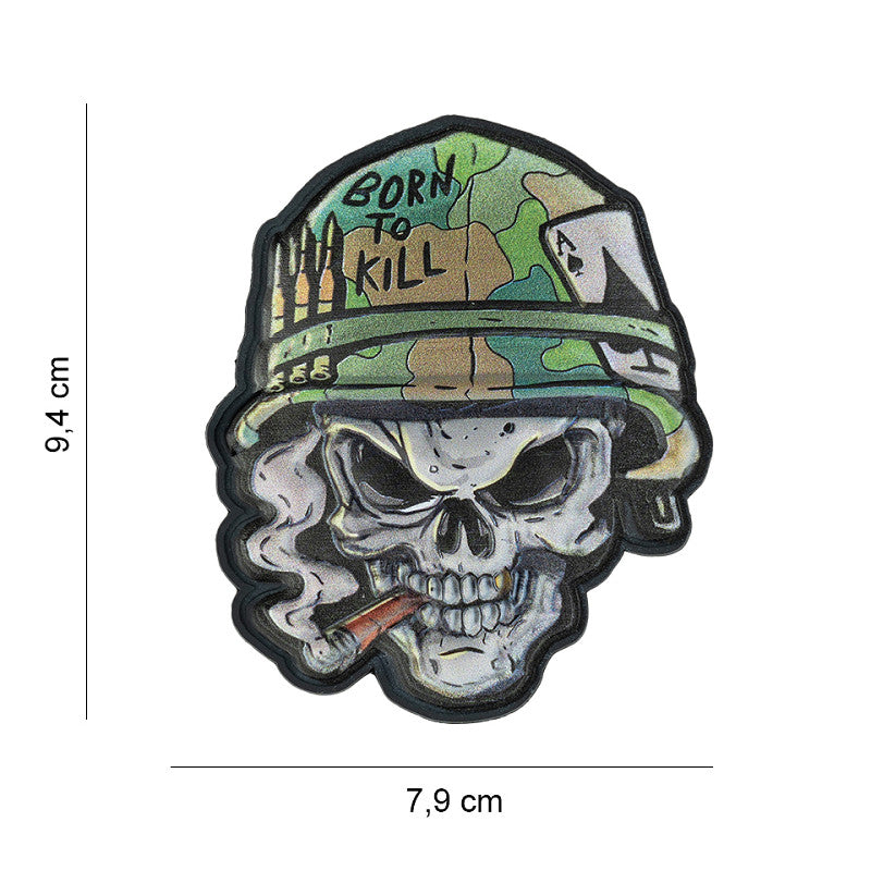 Klettabzeichen Skull Vietnam - color