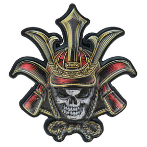 Klettabzeichen Skull Samurai - color