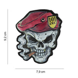Klettabzeichen Skull Red beret - color
