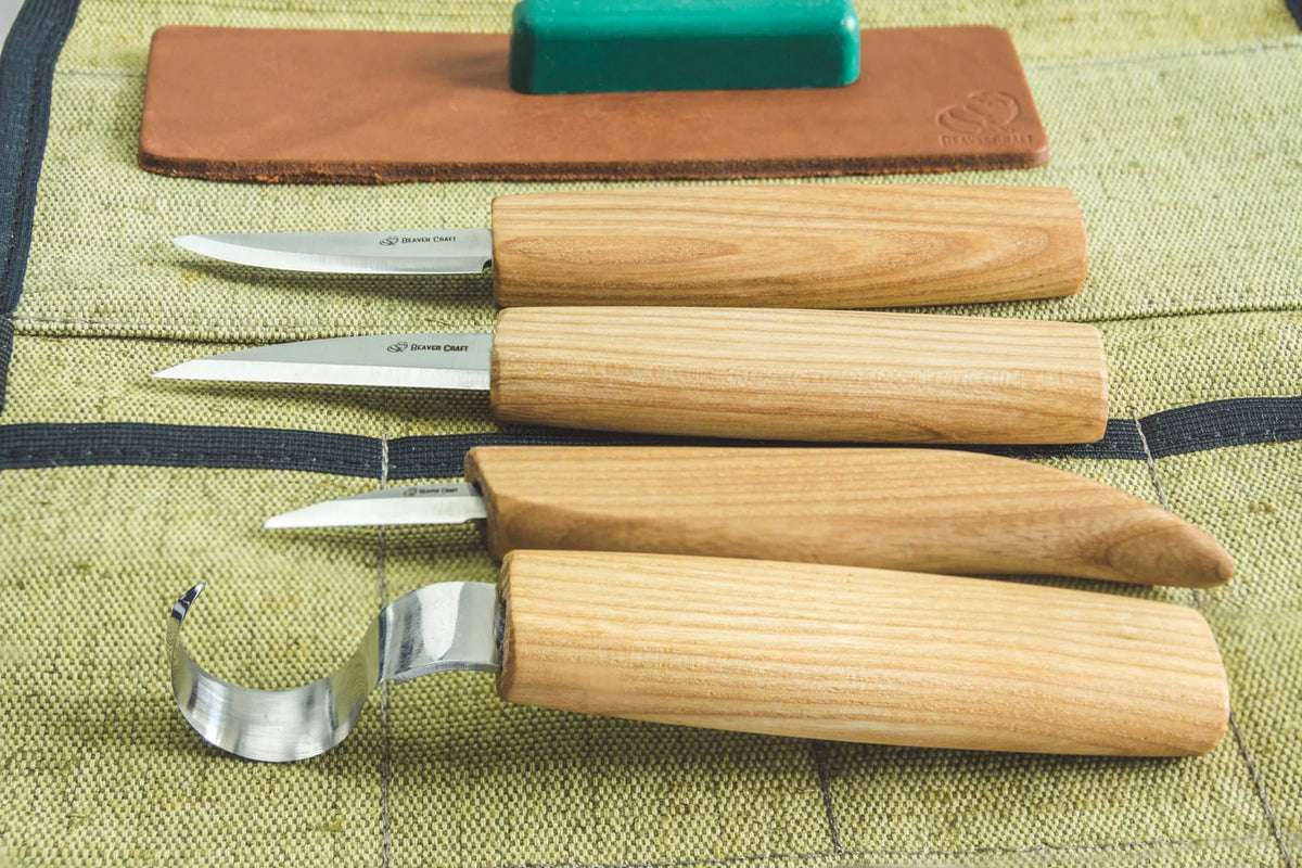 BeaverCraft - S48 Holzschnitzwerkzeug-Set (4-teilig)
