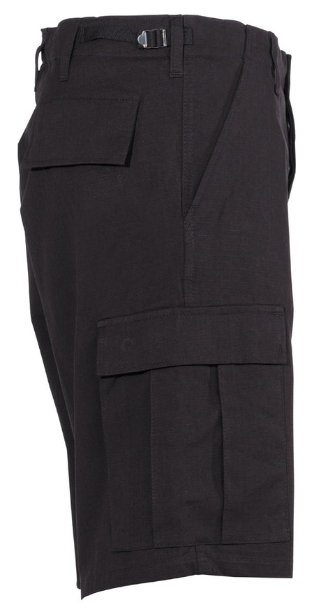 Cargo-Shorts, Dunkelgrau, Mehrere Taschen, Gürtel-Schlaufen, Knie-Länge
