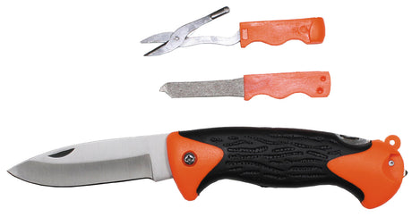 Klappmesser, Klinge, oranger Griff, Scheren-Upgrade, Werkzeugset, falling-saw, kitchen-knife, folding-knife, utility-knife, s