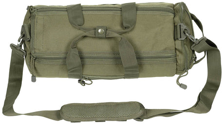 Tasche, Militärstil, Harpentasche, Gurtband, Reißverschluss, Messenger-Tasche, Olivgrün, mehrere Fächer, Reißverschluss, Schu