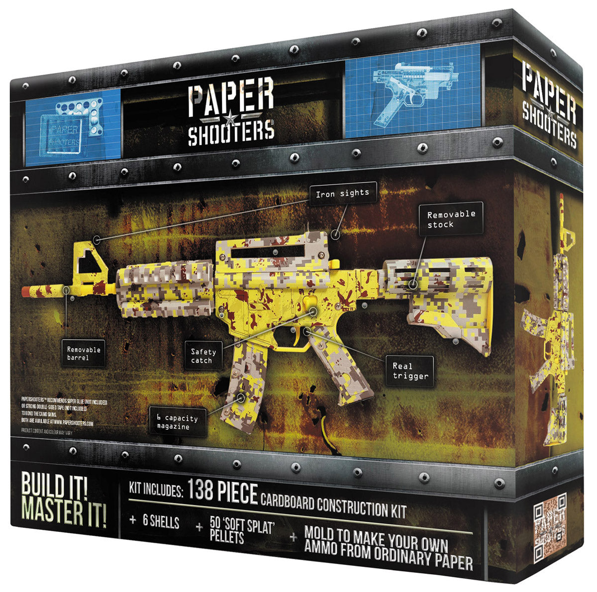 Papier Shooter Kit, Airsoft-Replik, Tarnungsgewehr, Karton-Konstruktionskit, 6 Schalen Kit, Pistol, Airsoft, Papier Shooter, 