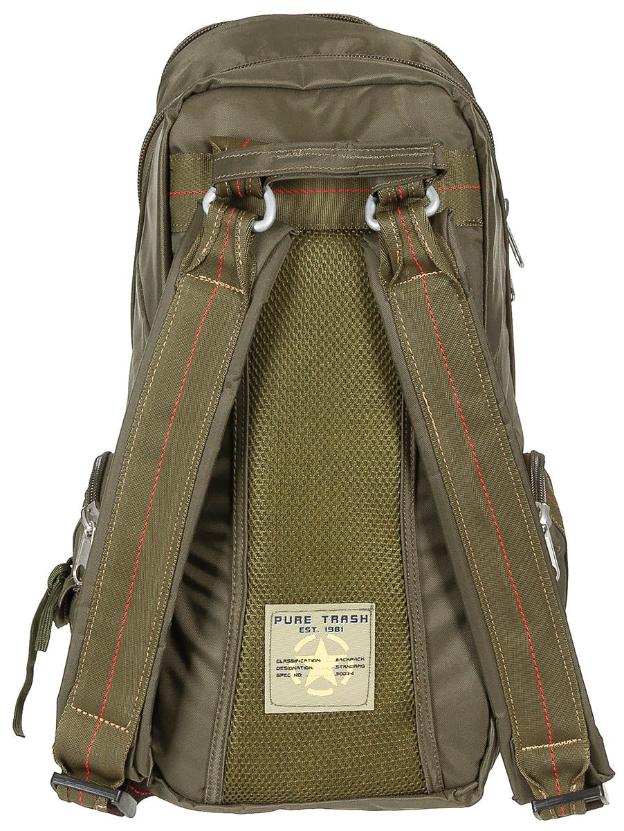 Rucksack, "PT", klein, Karabinerhaken, oliv