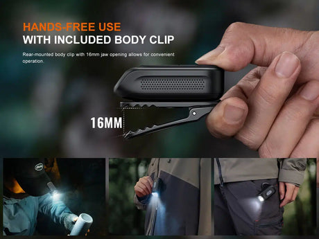 Fenix - E04R Taschenlampe mit Clip (300 Lumen)