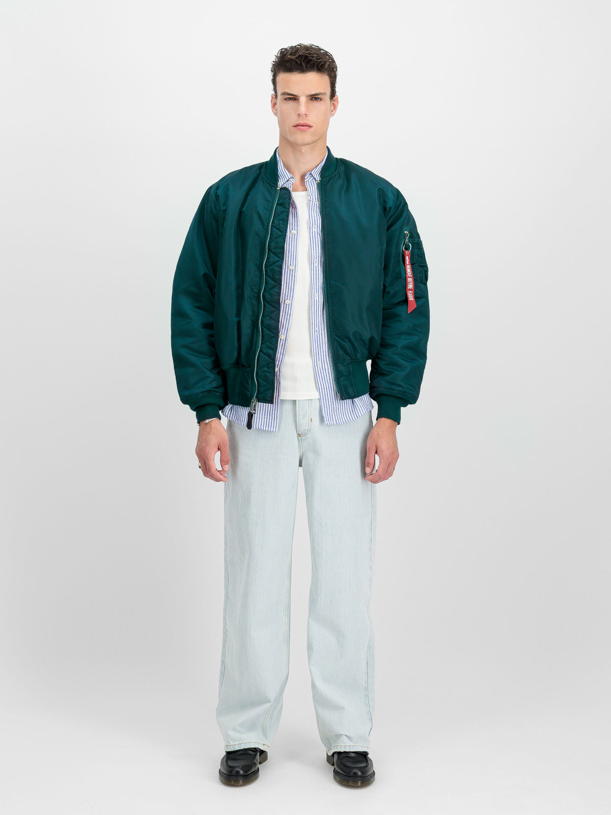 Bomberjacke, U-Boot-Jacke, Windjacke, Reißverschluss, Seitentasche