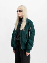 Bomberjacke, Dunkelgrün, Schnittjacke, Logopr Portierung?, Reißverschluss