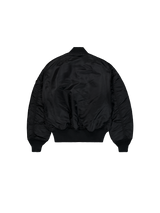 Bomber, Jacket, Schwarz, Maßrollrand, Puffer