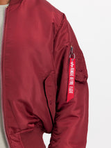 Bomberjacke, Bomber, Rot, Nylon, Reißverschluss