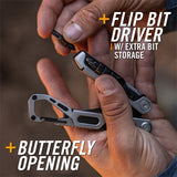 Multitool, Schraubendreher-Set, Butterfly opening, Kompaktwerkzeug, Aufbewahrung】