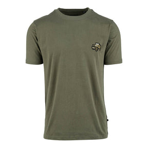 t-shirt, olive, kurzarm, emblem, kleinfahrzeug