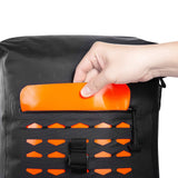 Rucksack, orange Akzente, Reissverschlussfach, Vort Tasche, Tragegurt