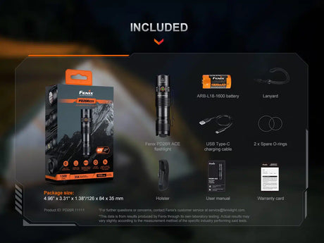 Fenix - PD26R ACE Taschenlampe (1300 Lumen)