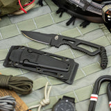 messer, taktisch, feststehend, scheide, paracord