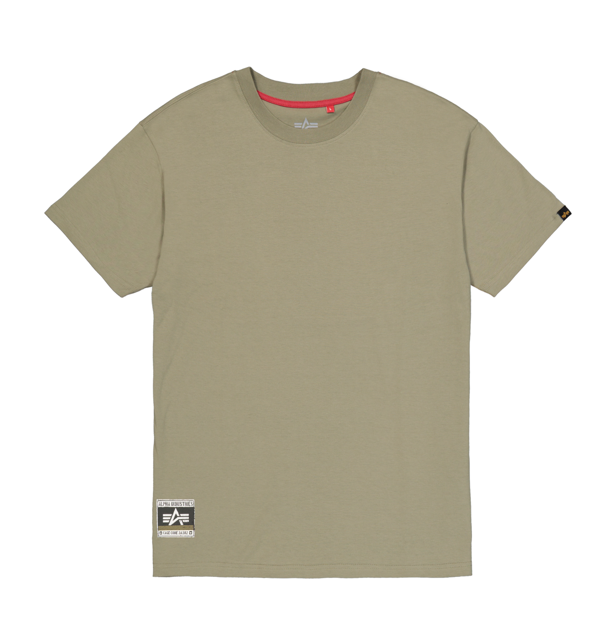 Tee, T-Shirt, Beige, Kurzarm, Label