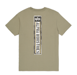 T-shirt, Kurzarm, Beige, Aufdruck, Panel-Print