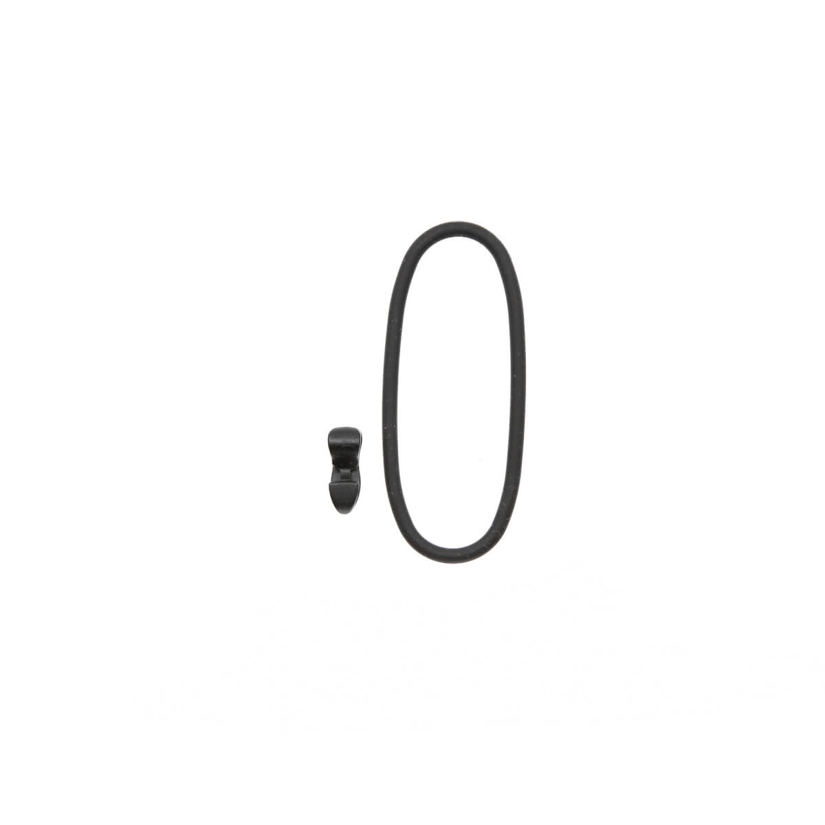 ovaler Ring, Ohrring-Hoop, schwarzes Metall, kleiner Verschluss, Piercing-Zubehör