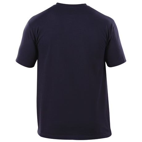 T-Shirt, Kurzarm, unifarben, dunkelblau, Baumwolle