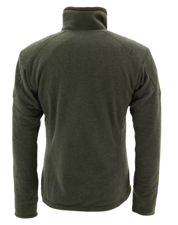 Fleece, Pullover, Langenarm, oliv, Turtleneck