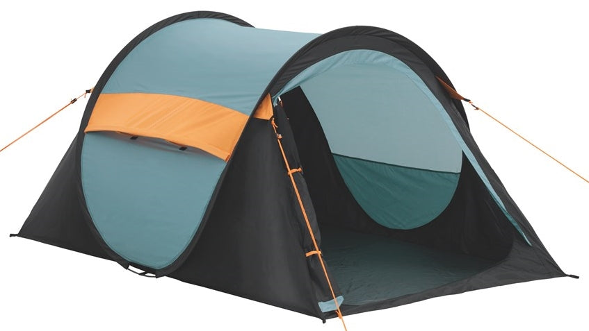 Zelt, Campingzelt, Tunnelzelt, Outdoor, Blau-Orange