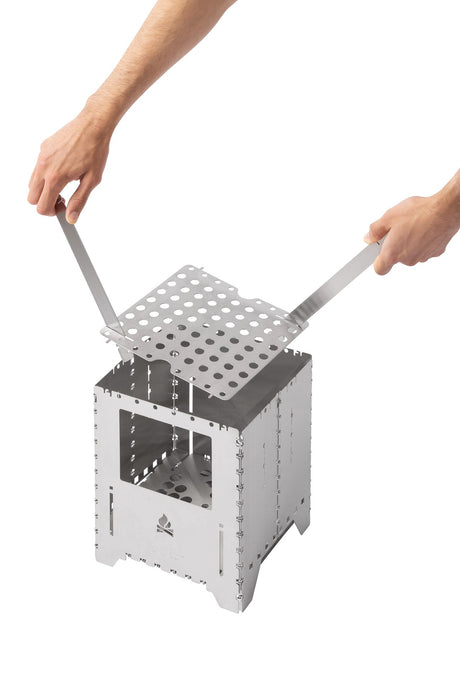 camp stove, faltbarer Herd, stahlherd, perforierte Grillplatte, kompakter Camping