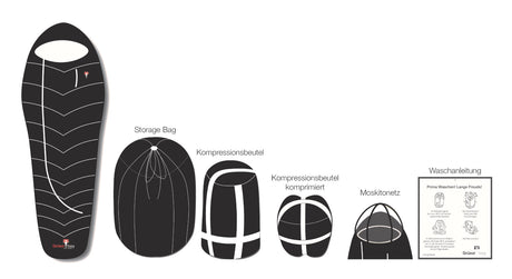 Schlafsack, Aufblasbar, Aufbewahrungstasche, Kompressionsbeutel, Moskito Netz